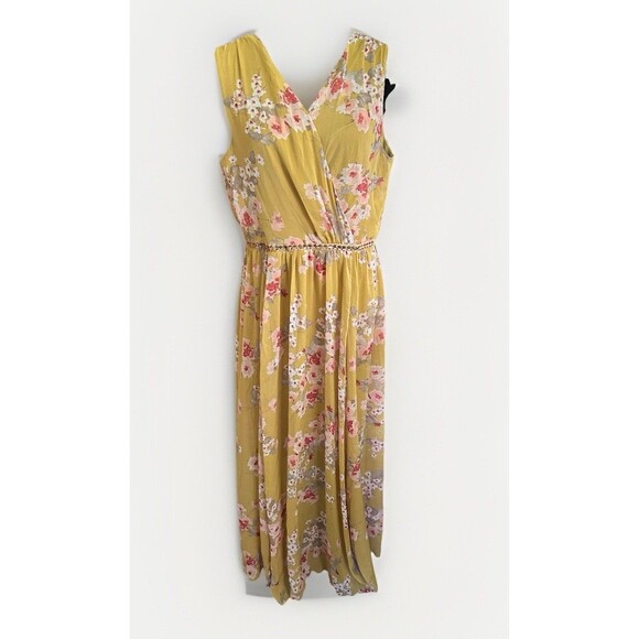 Alexa B Nites Floral Maxi Dress Sleeveless Rhinestone Waist Sheer Flowing Size14 - Picture 1 of 8
